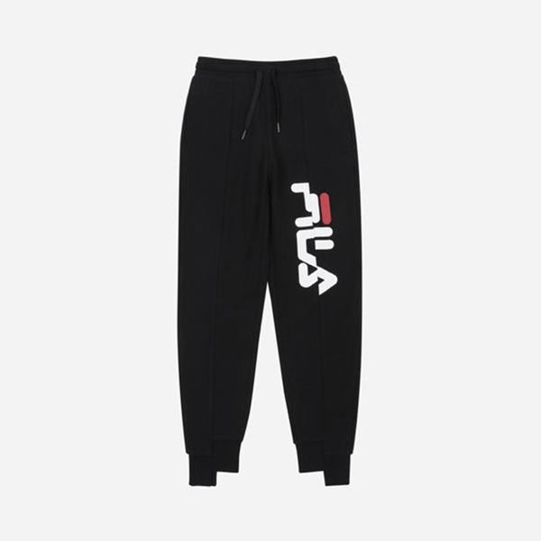 Pantalón Jogger Fila Mujer Negras - Unbalance Linear Logo - España 574093ZQD